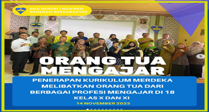 Selasa Gembira dengan program Orang Tua Mengajar