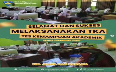 Selamat dan Sukses melaksanakan Tes Kemampuan Akademik ( TKA )